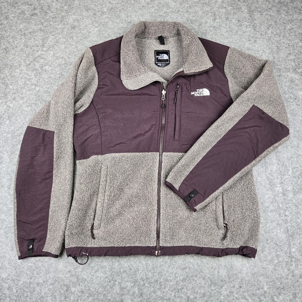 The North Face Denali Polartec Fleece Full Zip Women's Size Medium Gray Purple